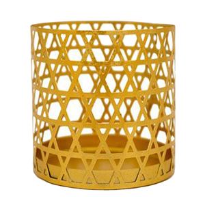 Portavelas moderno de lujo, candelabro circular de oro negro, candelabro triangular de hierro votivo de metal - Product Image 1