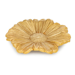 Elegant Gold Floral <b>Platter</b> Luxury Design for Serving and Display Handcrafted Gold Serving <b>Platter</b> - Product Image 4