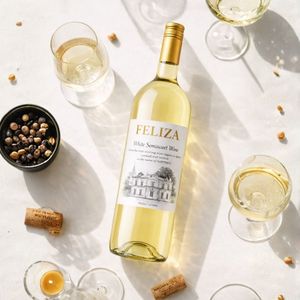 Feliza - Vino Bianco Semidolce Airen Macabeo 11% ABV Vino Bianco Spagnolo 750ml - Product Image 3