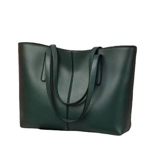 Bolso Tote de Cuero Suave para Mujer, Bolso de Hombro Retro Simple, Bolso Bandolera con Diseño de Almohada, Cierre de Cremallera, Bolso de Mano de Cuero Suave - Product Image 3