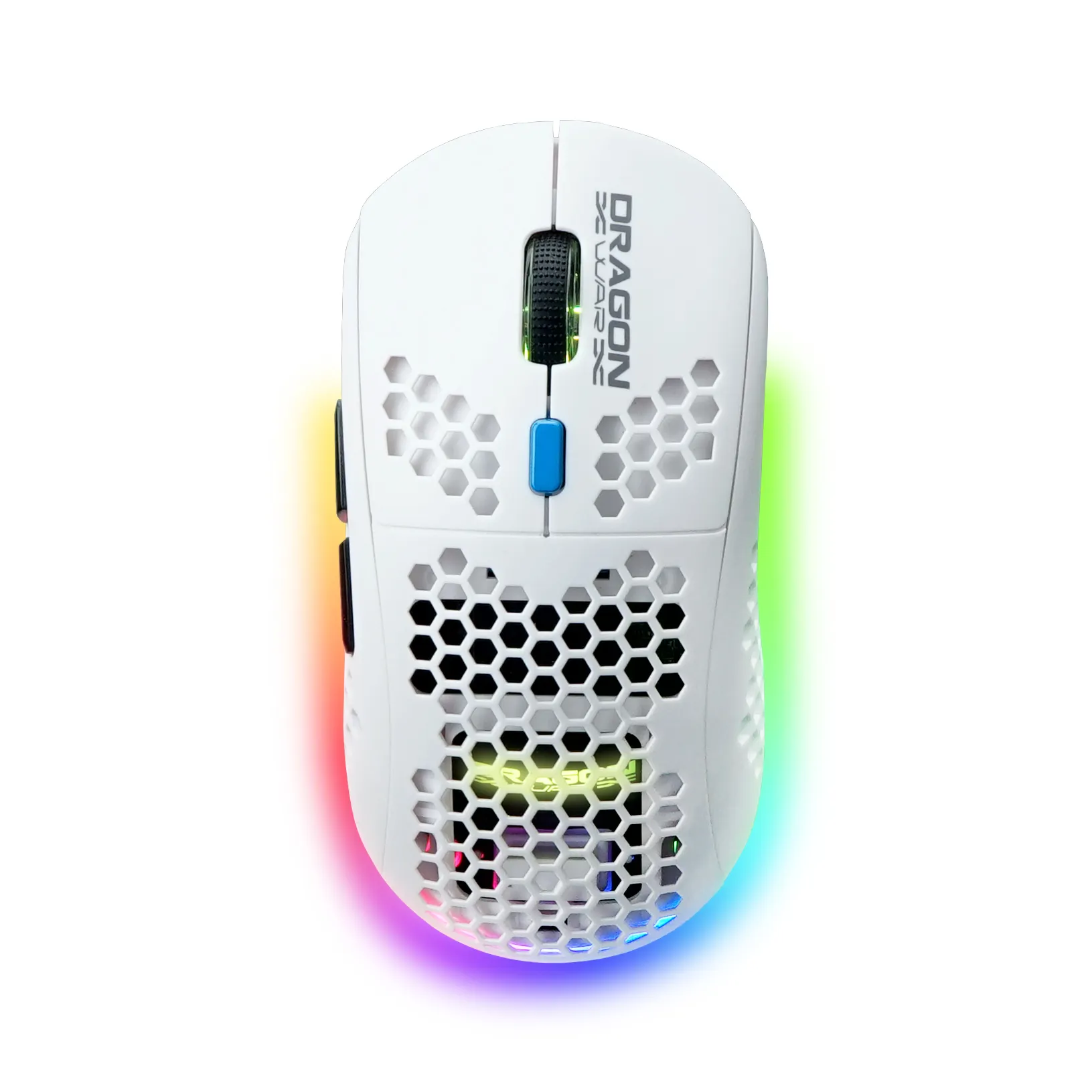 in stock honeycomb shell 2.4G hz connection light weighted silent click RGB wireless rechargeable mouse for computer