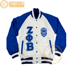 Chaqueta universitaria personalizada Zeta Phi Beta, ropa de hermandad, cresta bordada de satén transpirable de alta calidad y letras más finas para mujer - Product Image 3