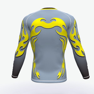 เสื้อกีฬาแขนยาวผ้าแห้งเร็วสำหรับผู้ชายเสื้อออกกำลังกายผ้าสแปนเด็กซ์โพลีเอสเตอร์ออกแบบได้ตามต้องการ - Product Image 4