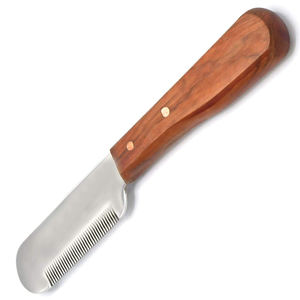 Cuchillo pelador para el cuidado de perros, herramienta recortadora, cuchillos peladores con mango de madera con hoja de acero inoxidable - Product Image 5