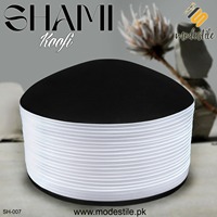 Gorra Shaami islámica al por mayor SH-007 logotipo personalizado musulmán Kufi, Imamah Koofi, sombrero de imán turco, turbante de oración para hombre Namza Topi