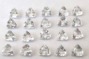 บุษราคัมสีขาวธรรมชาติ4มม. ล้านล้านเจียระไนคุณภาพสูง-บุษราคัมสีขาวหลวมคุณภาพดีเยี่ยม - Product Image 5