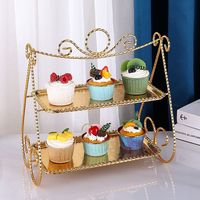 Socle de table à dessert géométrique en fer doré, support à gâteau carré ou rond, piédestal pour mariage, traiteur, buffet, présentoir surélevé