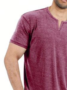T-shirt tissé 100% coton pour hommes Vêtements de fitness légers de haute qualité Design respirant uni sur mesure - Product Image 3
