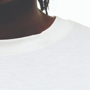 T-Shirt d'été surdimensionné de haute qualité pour hommes 100% coton Jersey respirant blanc couleur unie avec sérigraphie Design vierge - Product Image 3