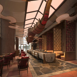 Tùy chỉnh hiện đại Nhà hàng tự chọn truy cập với LED chiếu sáng thương mại thiết kế nội thất cho nhà hàng trang trí nội thất - Product Image 1