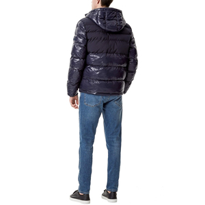 Chaqueta acolchada de invierno para hombre personalizada con Capucha con cordón de parche Ropa de lona de buen diseño - Product Image 5