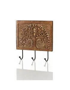 Colgador de llaves duradero con estampado de árbol de 1 gancho para colgar en la pared con diseño de llave y color y tamaño personalizados a precios de mayorista