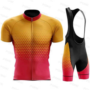 Ropa de ciclismo personalizada para hombre, ropa de bicicleta MTB, ropa de bicicleta negra transpirable, conjuntos de Jersey de Ciclismo de manga corta, pantalones cortos acolchados de Gel - Product Image 3