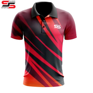 Chemises de golf pour hommes en polyester et élasthanne, motif dégradé, impression par sublimation, séchage rapide, polo - Product Image 3