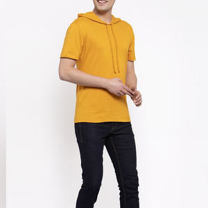 Marca personalizada de los hombres Slim Fit Athletic Gym Muscle Hoodie 100% algodón de manga corta Camiseta de lana Tops Impreso para deportes de invierno - Product Image 4