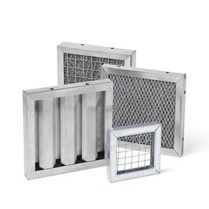 Filtre à air en panneau avec cadre en acier inoxydable, construction en treillis métallique, filtre métallique en treillis métallique - Product Image 3
