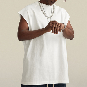 Custom High Quality Gym Wear Blank Sleeveless T-Shirt Cotton Tank <b>Top</b> Custom Logo <b>Distressed</b> Singlets for Men - Product Image 4