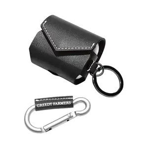 Korean Fashion Gifts TIYGREEDY FARMERS Griddy Farmers Leather AirPods 3rd Generation Case + Carabiner (19 Long Black) by Lotte Duty Free