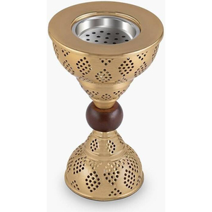 High Quality Black Metal Mabkhara Holder Bakhoor <b>Burner</b> with Hammered Design Base Decorative <b>Incense</b> & Aromatherapy Diffuser - Product Image 4