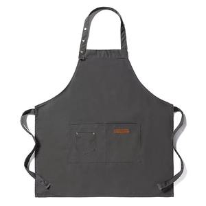 Logotipo personalizado hombres mujeres unisex cocina restaurante café barbacoa pintura uniforme profesional ajustable chef delantal delantales de cocina - Product Image 6