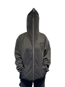 Sweat à capuche oversize avec logo 3d bouffant et fermeture éclair pour hommes OEM sur mesure - Product Image 5