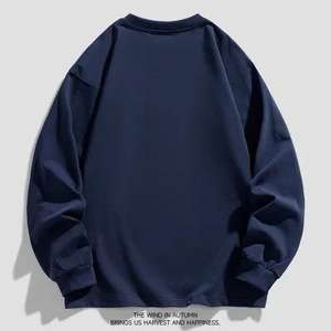 เสื้อสเวตเตอร์คอกลมมีฮู้ดสำหรับผู้ชายผ้าคอตตอนเนื้อนุ่มน้ำหนักมาก330ออกแบบได้ตามต้องการ - Product Image 3