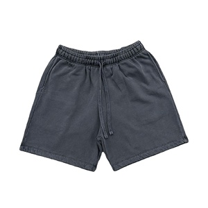 Ropa de calle unisex estilo hombres con cordón superior pisando diseño pantalones cortos 100% algodón hombres pantalones cortos precio razonable OEM bajo MOQ - Product Image 4