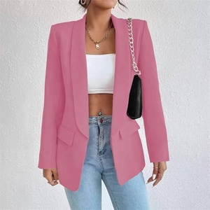 Blazer Homme Slim Fit à Col V, Simple Boutonnage, Manches Longues, Couleur Unie, Veste Décontractée Anti-Plis, Couleurs Personnalisables, Polyester - Product Image 6