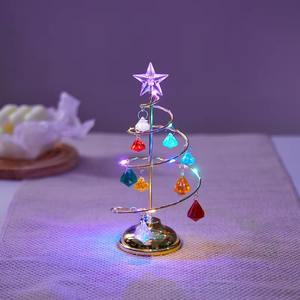 Arbre de Noël en métal et en cristal les plus exigeants magnifiquement conçu par Decor Deck de l'Inde - Product Image 3
