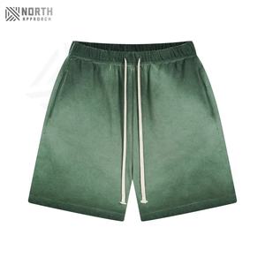 Shorts d'entraînement respirants à taille élastique en tissu tricoté en toile de haute qualité, couleur unie personnalisée, vêtements pour hommes, shorts d'été pour hommes - Product Image 4