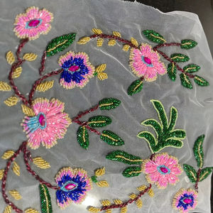 ชุดมินิเดรสออร์แกนซ่าปักมือสุดหรู แขนยาว ทรงเอไลน์  เอวสูง  รักษ์โลก เหมาะสำหรับงานปาร์ตี้ - Product Image 1