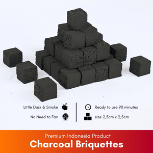 Briquetas de carbón negro de cáscara de coco de alta calidad para parrilla de barbacoa y Shisha de larga duración y quemadura limpia - Product Image 5