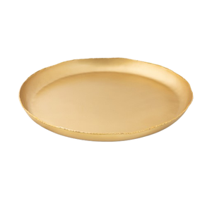 Bandeja de Metal chapada en oro de diseño clásico, regalos ideales, decoración de mesa para fiesta de boda, bandeja de Metal de forma única - Product Image 3