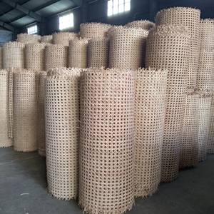 Cheap price natural <b>rattan</b> mesh <b>rolls</b> bulk quantity handweaving hexagon webbing <b>roll</b> produced by trusted factory - Product Image 4