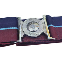 Ceinture d'uniforme réglable en polyester, coton et nylon, robuste, personnalisée, motif rayé élégant, tissu de qualité supérieure, boucle antidérapante