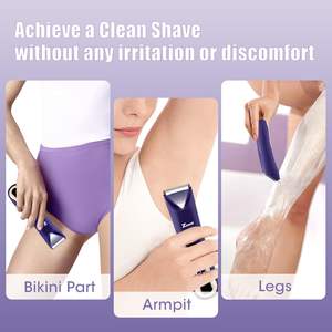 Tondeuse électrique pour maillot de bain féminin, rasoir indolore pour poils pubiens, utilisation humide/sèche, affichage LED, étanche IPX7, recharge USB, accessoire intime - Product Image 2