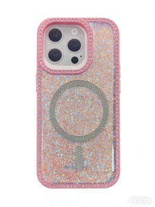 Funda Magnética con Brillo de Diamante Iridiscente para iPhone 17 16 15 14 Pro Max Air 13 12 11 y para Samsung A36/56/16/55/07/17 S24/25u - Product Image 5