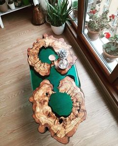 TABLE CUSTOM BRINGING and <b>WOOD</b> Best Quality Luxury Home Furniture Solid Walnut <b>Wood</b> Restaurant Dining CoffeeRiver Kitchen Epoxy - Product Image 1