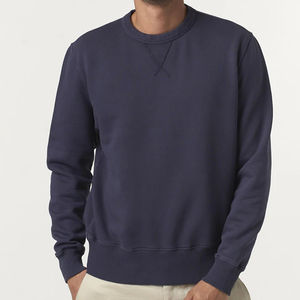 Sweat-shirt pour homme en coton biologique, sweat-shirt pour homme, col rond personnalisé, surdimensionné, décontracté, pull en molleton pour homme, vêtements de sport - Product Image 3