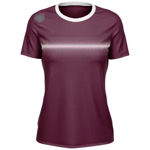Individueller volldruck sublimiert Designer Unisex Sport T-Shirt Grafik für Damen Polyester Elasthan T-Shirt
