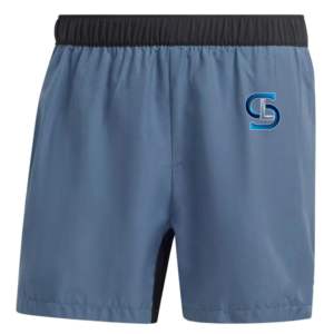 2025 nuevos productos verano poliéster transpirable malla elástica cintura bolsillos laterales correr gimnasio pantalones cortos hombres - Product Image 3