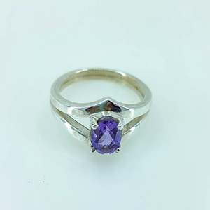 Bague en argent sterling 925 style bohème avec pierre de naissance de juin, améthyste faite à la main, finition platine – Cadeau idéal pour son anniversaire ou son anniversaire de mariage - Product Image 6
