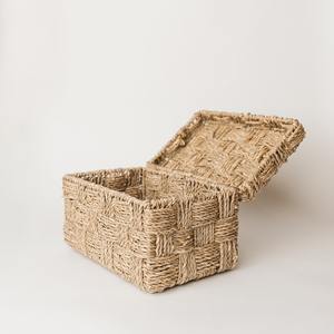 Boîte de rangement en jonc de mer Boîtes de conteneur en gros au prix le plus bas avec étiquette personnalisée du Vietnam - Product Image 5