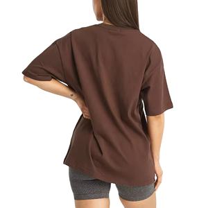 Camiseta de Mujer, Color Sólido, Estampada, Cuello Redondo, Tops de Verano, Moda Holgada, Ropa Casual para Mujer 2026 - Product Image 4