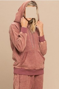 Sweats à capuche délavés à l'acide de qualité supérieure les plus vendus pour femmes, personnalisez votre propre logo, couleur unie, sweats à capuche délavés à l'acide pour femmes - Product Image 4