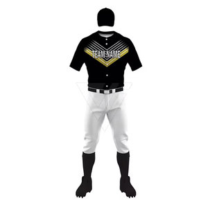 Prix de gros en stock, ensembles de tenues de baseball pour hommes, logo et couleurs personnalisés, respirant, 100% polyester - Product Image 2