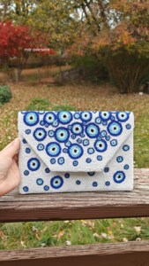 XL Bolso de fiesta informal para mujer Bolso de mano con cuentas multicolor Bordado Bolso de mensajero hecho a mano Poliéster - Product Image 4