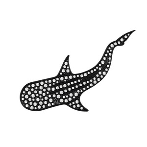 Fantaisie Aquarium Souvenir Cadeaux Fabrication Logo Sur Mesure Requin Baleine En Métal Strass Broche Broche - Product Image 2
