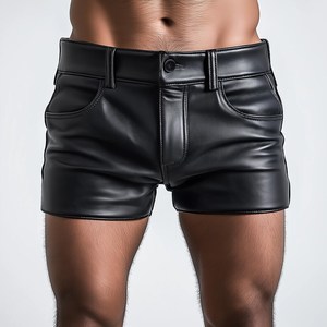 Pantalones Cortos Deportivos para Hombre, Hechos a Mano, de Algodón, Sólidos, Transpirables, de Secado Rápido, Cintura Media, Estilo Vintage, con Múltiples Bolsillos y Cierre con Cordón, para Gimnasio, Entrenamiento, Casual - Product Image 3