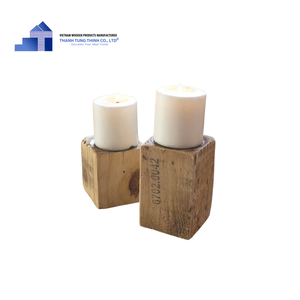 Portavelas de madera hecho a mano rústico, recuerdo, diseño Vintage ecológico, tamaño/Color/forma personalizable, hecho en Vietnam para - Product Image 4